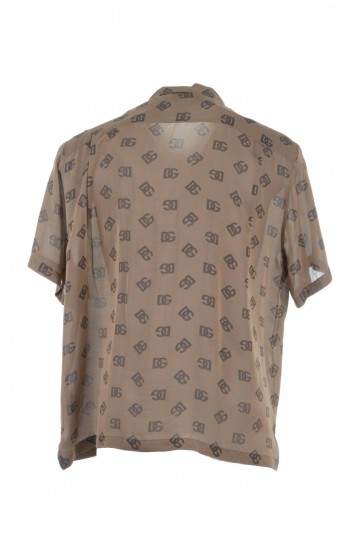 Dolce & Gabbana Camisa Estampado Logos Manga Corta Hombre - G5JH9T IS1QJ