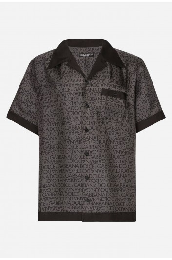 Dolce & Gabbana Camisa Estampado Nombre Marca Manga Corta Hombre - G5JH9T IS1R1