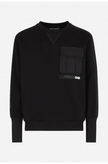 Dolce & Gabbana Men Round Neck Pocket Sweatshirt  - J9019Z G7YJO