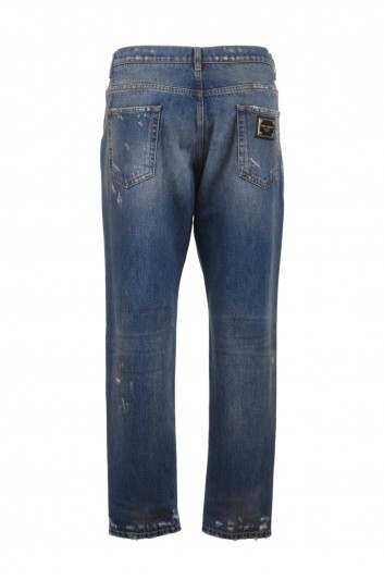 Dolce & Gabbana Pantalón Tejano Rotos Loose Hombre - GYJDAD G8FS4