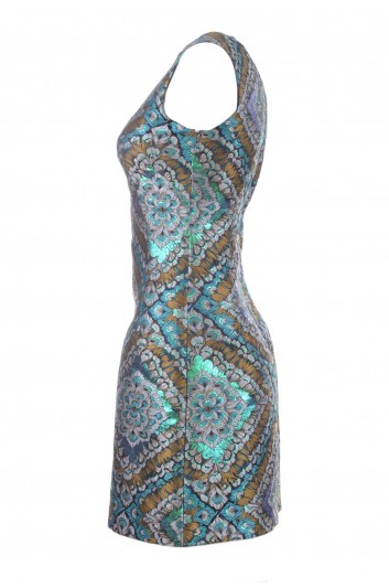 Dolce & Gabbana Women Feather Print Sleeveless Mid-Length Dress - F6F4NT FJOAT