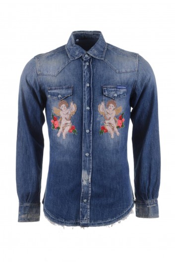 Dolce & Gabbana Camisa Manga Larga Cupidos Hombre - G5DO4Z G8T40