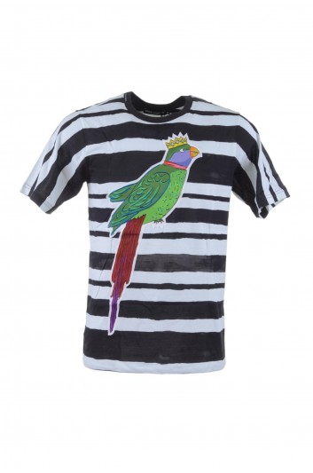 Dolce & Gabbana Camiseta Rayas Pájaro Manga Corta Hombre - G8FV9T G7GKJ