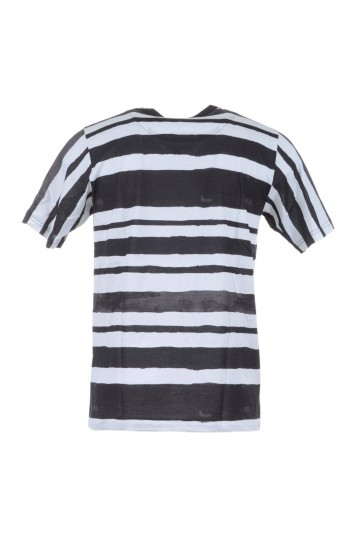 Dolce & Gabbana Men Bird Striped Short Sleeve T-shirt - G8FV9T G7GKJ